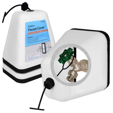 Seatern Outdoor Foam Faucet Covers for Winter, Large Size 6.7" L x 5.2" W x 7" H Freeze Protection F...