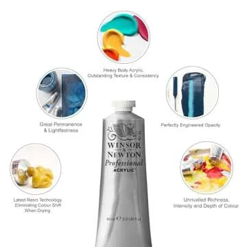 Winsor & Newton Acrylic Paint 60ml Tube - Easy Mixing Colors