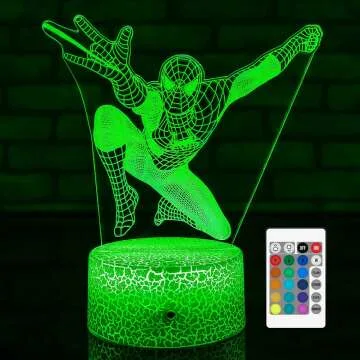 YOOEI 3D Illusion Lamp for Kids - 16 Colors Night Light