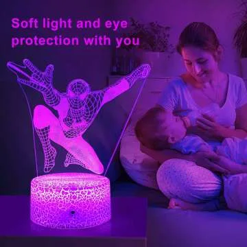 YOOEI 3D Illusion Lamp for Kids - 16 Colors Night Light