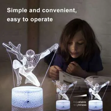 YOOEI 3D Illusion Lamp for Kids - 16 Colors Night Light