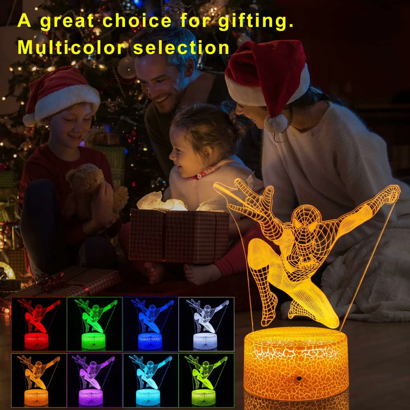 YOOEI 3D Illusion Lamp for Kids - 16 Colors Night Light