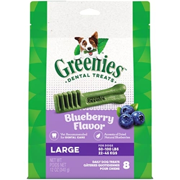 GREENIES Dog Dental Chews Blueberry Flavor, Large 12 oz