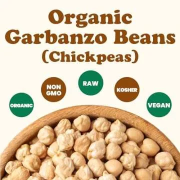 Food to Live Organic Garbanzo Beans, 10 Pounds – Dried Chickpeas, Non-GMO, Kosher, Raw, Sproutable, Bulk