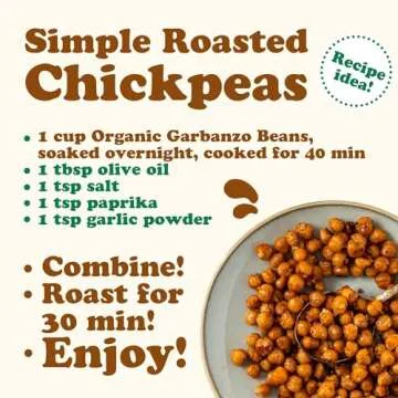 Food to Live Organic Garbanzo Beans, 10 Pounds – Dried Chickpeas, Non-GMO, Kosher, Raw, Sproutable, Bulk