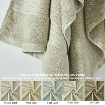 COZYART Luxury Sage Green Bath Towels Set, Cotton Hotel Large Bath Towels for Bathroom, Thick Bathro...