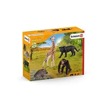 Schleich Wild Life, 4-Piece Animal Toy Set, Safari Animal Toys for Boys and Girls Ages 3-8