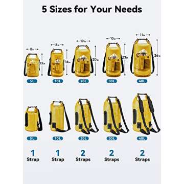 HEETA Dry Bag Waterproof for Women Men, Roll Top Lightweight Dry Storage Bag Backpack with Phone Cas...