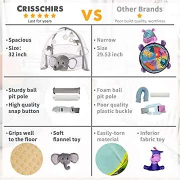 5-in-1 XL Large Baby Gym & Ball Pit for Infants