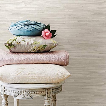 NuWallpaper Cream Grassweave Peel and Stick Wallpaper