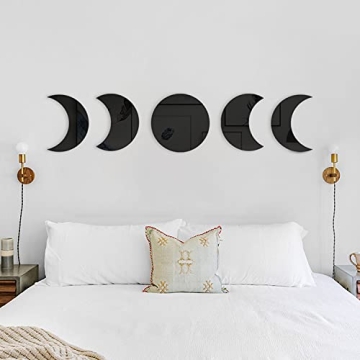 RTMISA Moon Phases Mirror Set: Enchanting Boho Decor