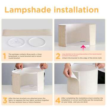 KUNJOULAM Rattan Table Lamp for Modern Home Decor