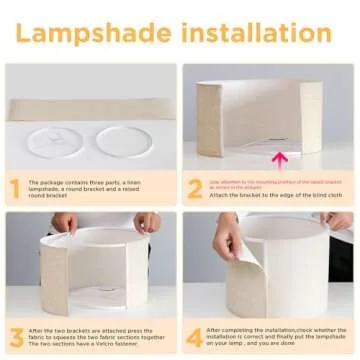 KUNJOULAM Rattan Table Lamp for Modern Home Decor