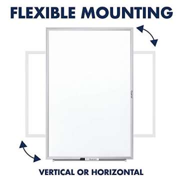 Quartet Whiteboard, Non-Magnetic Dry Erase White Board, 3' x 2', Total Erase, Silver Aluminum Frame (S533)