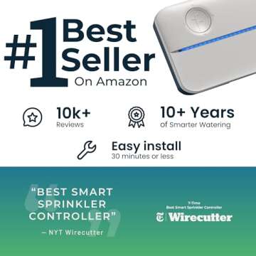 Rachio 3: 8 Zone Smart Sprinkler Controller (Simple Automated Scheduling + Local Weather Intelligenc...