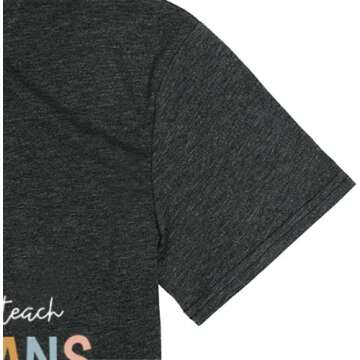 SHINYPLUS Teacher Shirts for Women Teacher Life Shirts Funny Teachers Gift Teach Tshirt(Grey2,Large)