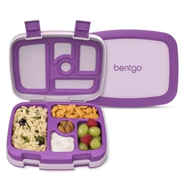 Bentgo Kids Bento-Style 5-Compartment Leak-Proof Lunch Box - Ideal Portion Sizes for Ages 3 to 7 - D...
