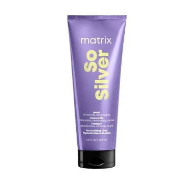 Matrix So Silver Toning Purple Hair Mask - Nourishing Hair Treatment for Beautiful Blonde & Silver S...