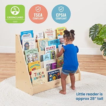 ECR4Kids Natural Book Display for Kids Reading