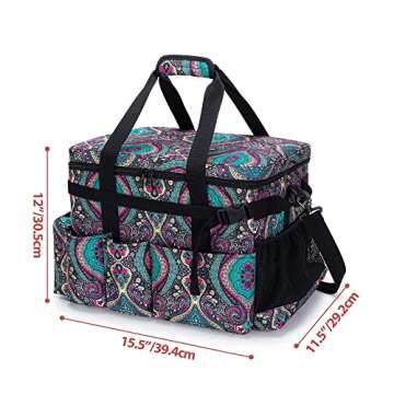 HODRANT Large Grill Caddy with Lid, BBQ and Picnic Bag Organizer with Paper Towel Holder, Tailgating Accessories Basket for Barbecue Utensil & Camping Gear Must Haves, Totem, Bag Only