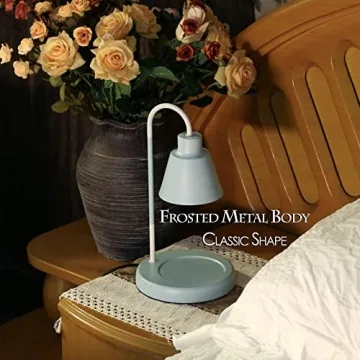 Softanzi® Candle Warmer Lamp for Scented Jar Candles with Timer Macaron Color Coffee Warmer Applied Top Down Stand Wax Melter Dimmable Light Melt and Tarts Electric Heater Burner Fragrance(Blue)