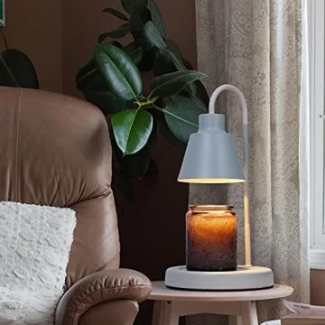 Softanzi® Candle Warmer Lamp for Scented Jar Candles with Timer Macaron Color Coffee Warmer Applied Top Down Stand Wax Melter Dimmable Light Melt and Tarts Electric Heater Burner Fragrance(Blue)