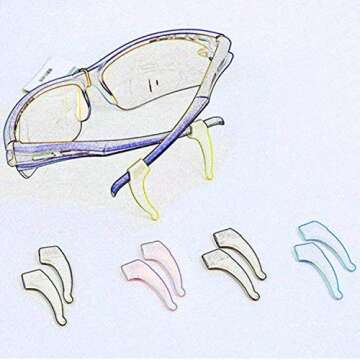 MOLDERP Glasses Ear Grip - 15 pairs Kids and Adults Sport Eyeglass Strap Holder, Eyewear Retainer, S...