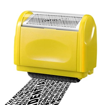 Identity Theft Protection Stamp Roller, KENOBEE Self-Inking Wide Security Stamp Roller for Personal ...