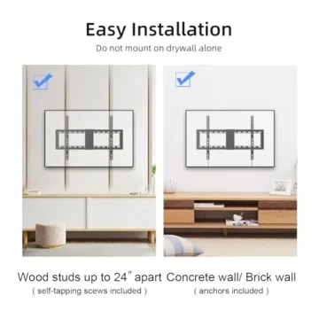 Tilt TV Wall Mount Bracket for 37-82" TVs