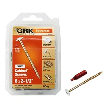 GRK Fasteners 120660 White Cabinet Screws for Easy Installation