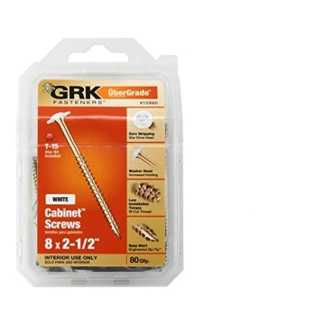 GRK Fasteners 120660 White Cabinet Screws for Easy Installation