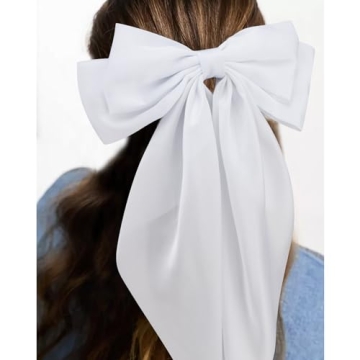 Velscrun Hair Bows for Women Girls - Stylish Satin Hair Clips