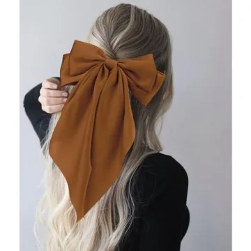 Velscrun Hair Bows for Women Girls - Stylish Satin Hair Clips