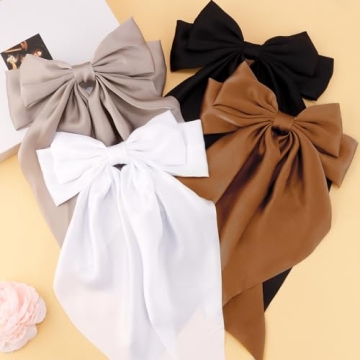Velscrun Hair Bows for Women Girls - Stylish Satin Hair Clips