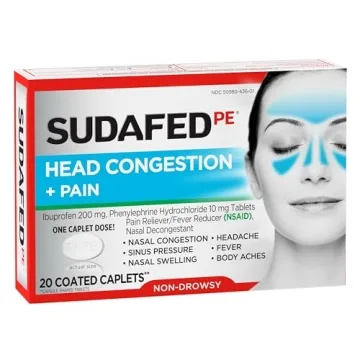 Sudafed PE Non-Drowsy Head Congestion & Pain Relief Caplets