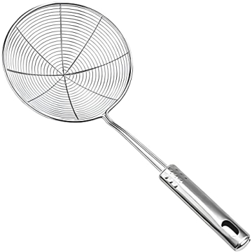 Versatile Stainless Steel Spider Strainer for Cooking, Chirano Kitchen Gadgets (6 Inch)