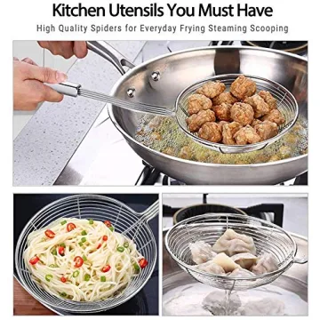 Versatile Chirano Wire Strainer for Cooking and Frying