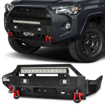 Durable 5th Gen 4Runner Front Bumper with LED Lights