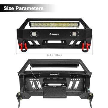 Durable 5th Gen 4Runner Front Bumper with LED Lights