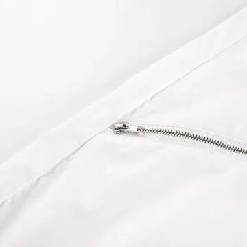 LifeShe Women's Hip Hop High Waist Mesh Patchwork Jogger Pants White