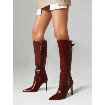 Uacllcau Knee High Boots for Women - Stylish Stiletto Heels