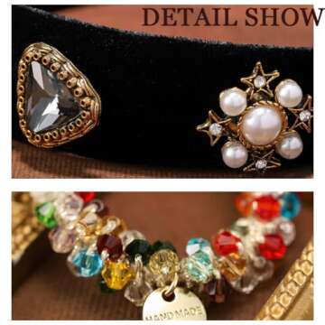 Firuilo Baroque Wide Headband with Pearls & Rhinestones