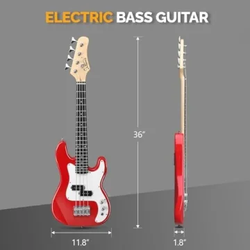 Glarry 36-Inch Electric Bass Guitar Starter Kit