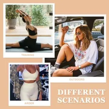CAMPSNAIL Workout Biker Shorts Women - 3"/5"/8" High Waisted Tummy Control Spandex Booty Volleyball Shorts for Yoga Dance White
