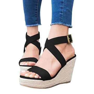 Comfortable Women's Wedge Espadrille Sandals for Summer