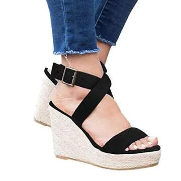 Comfortable Women's Wedge Espadrille Sandals for Summer