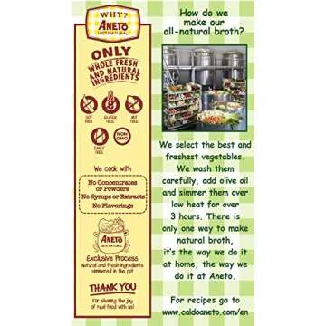 Aneto 100% Natural Vegetable Broth | 34 fluid ounce - 1 Pack | Made in Spain | Whole Ingredients | Gluten Free |