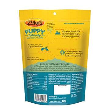 Zuke's Puppy Naturals Dog Treats Lamb & Chickpea, 5 Ounce (Pack of 3)