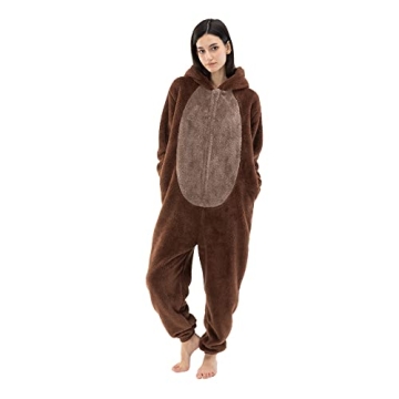 COSUSKET Sherpa Bear Unisex Onesie Pajamas