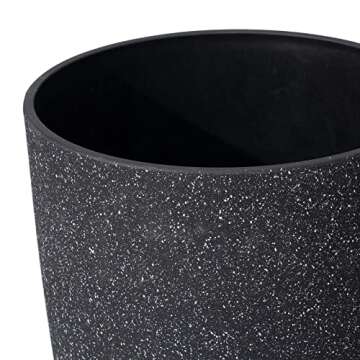 LA Jolie Muse Black Tall Planters Set of 2,20 Inch Tall Outdoor Planters with Shelves Insert,Large Planter Pots with Drainage Holes for Front Proch